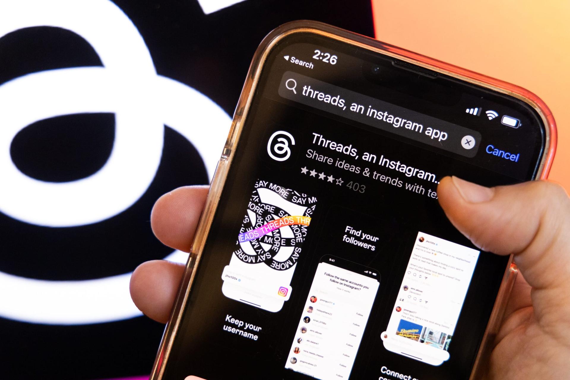 reaksi emoji threads