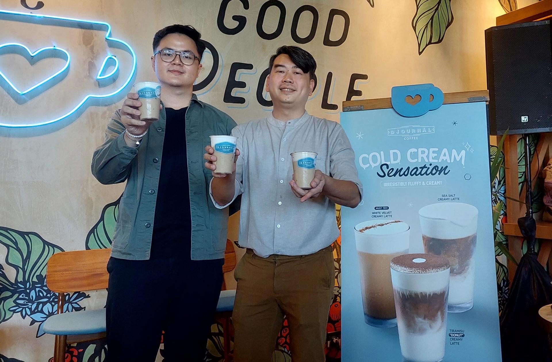 Cold cream djournal coffee