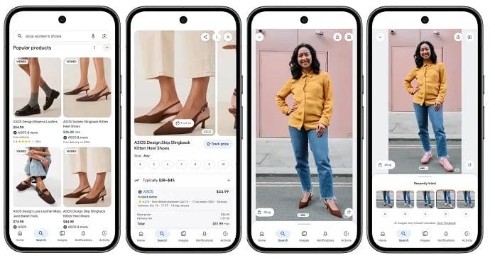 google virtual try on
