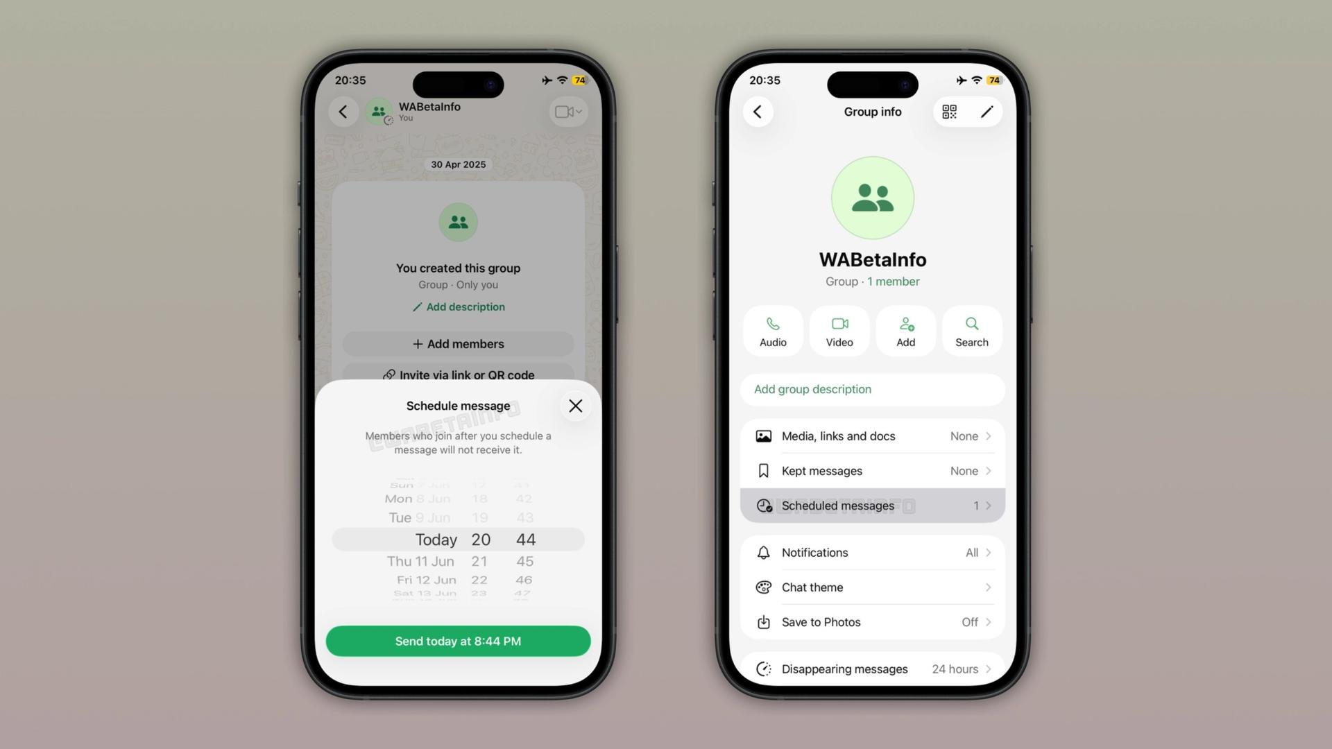 Scheduled Message WhatsApp
