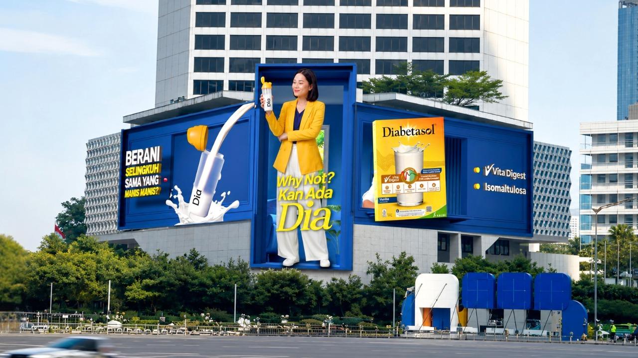 Diabetasol Hadirkan Kampanye 3D Anamorphic, Angkat Pesan “Berani Selingkuh sama yang Manis-Manis”