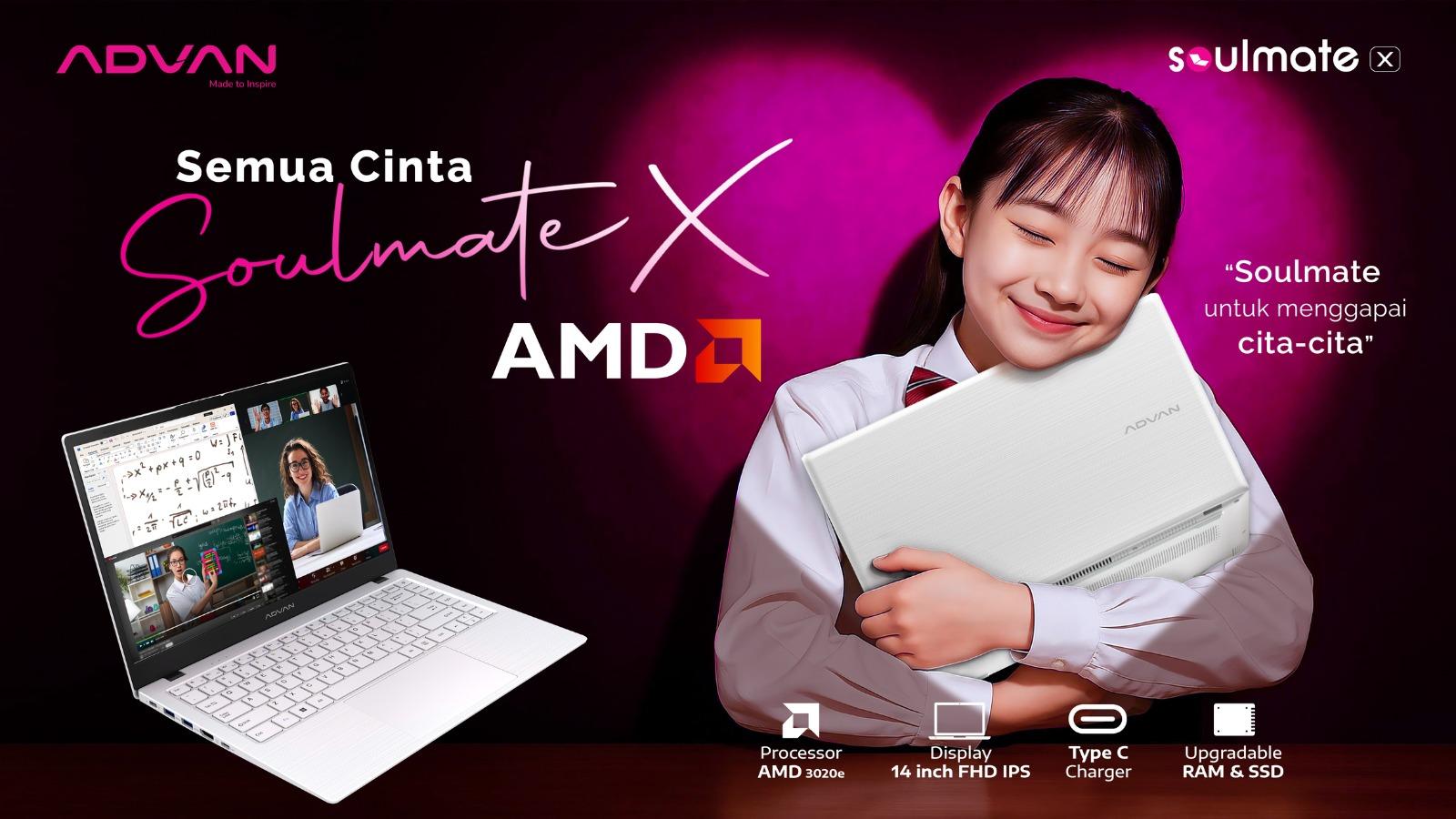 Incar Segmen Pelajar, ADVAN Rilis Laptop Entry Level Soulmate X