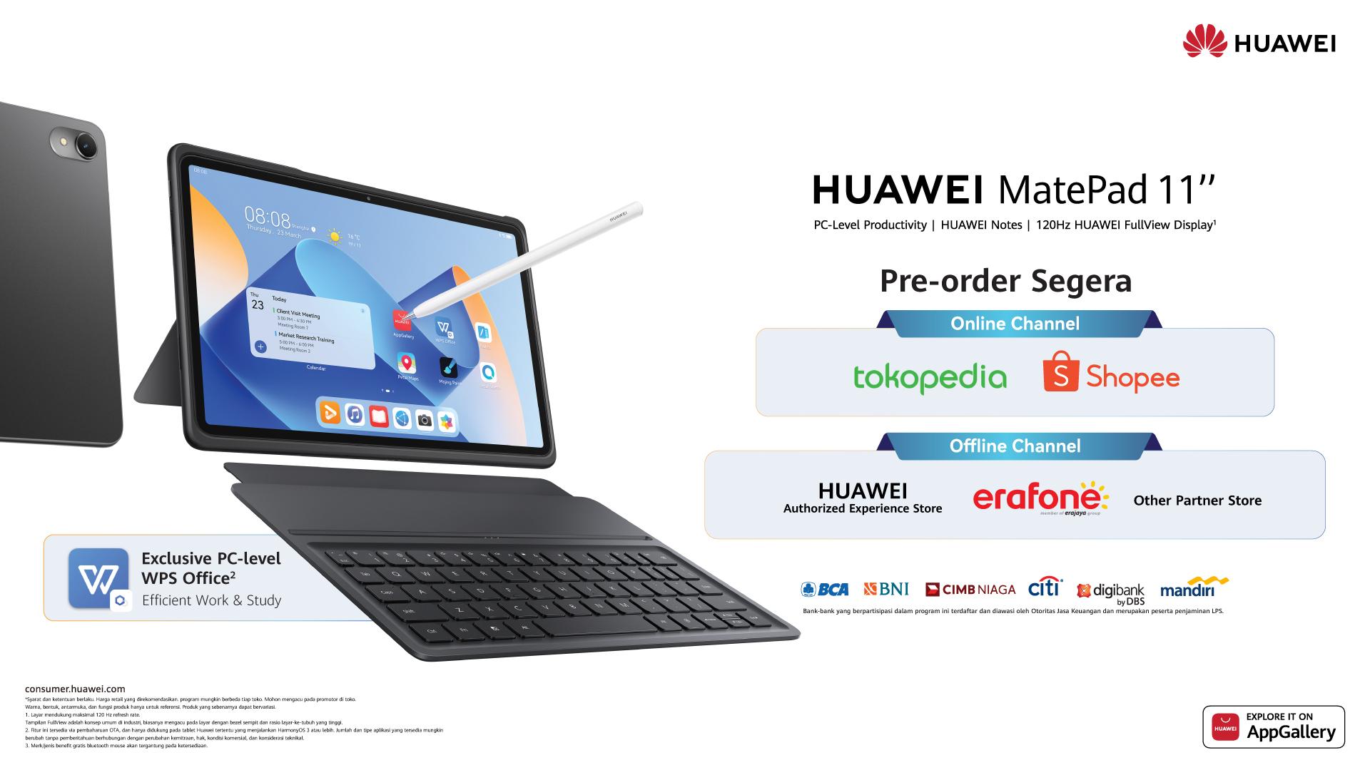 Huawei Indonesia Segera Rilis Huawei MatePad 11 2023, Tablet Rasa PC