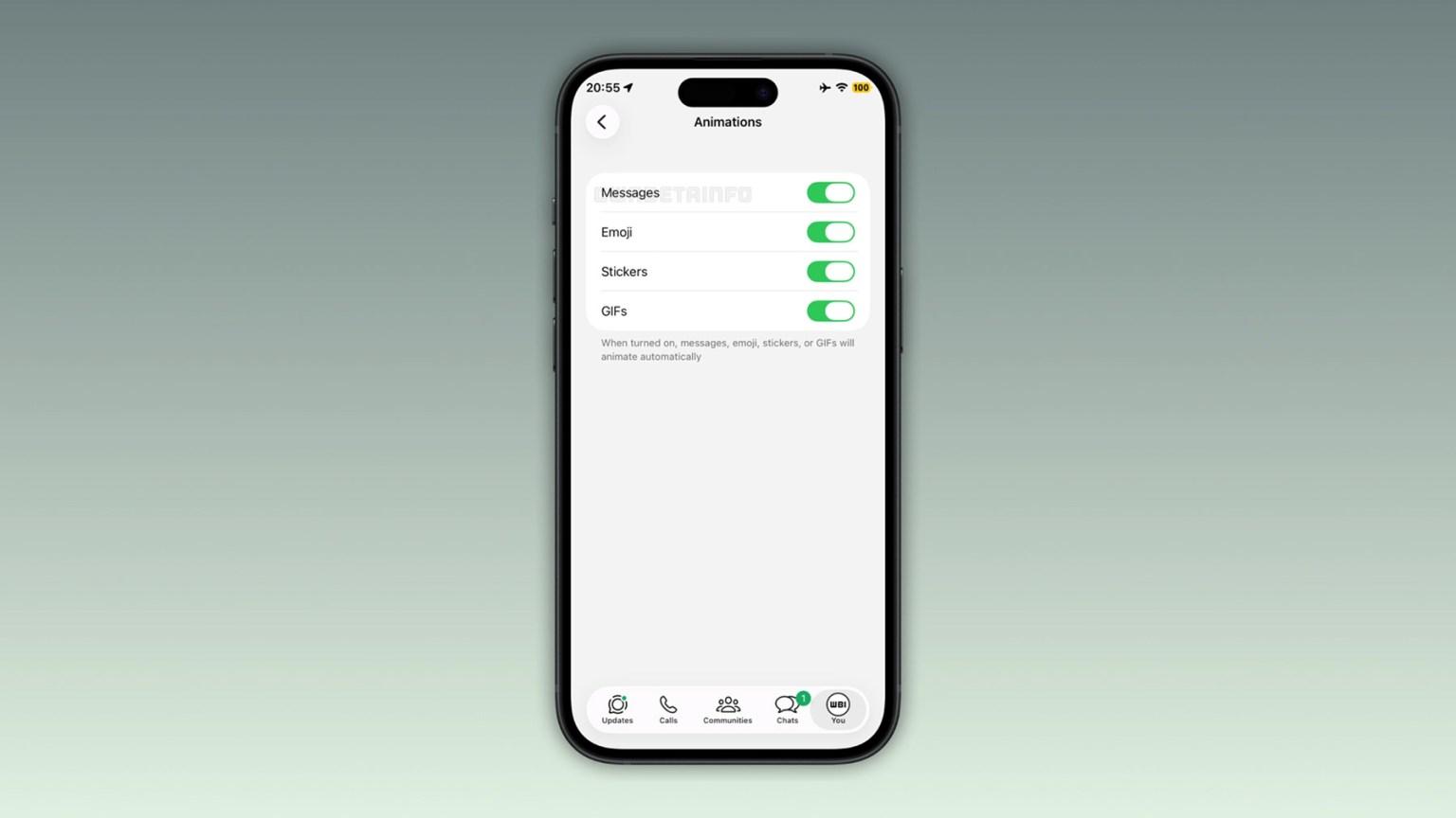 animasi pesan WhatsApp