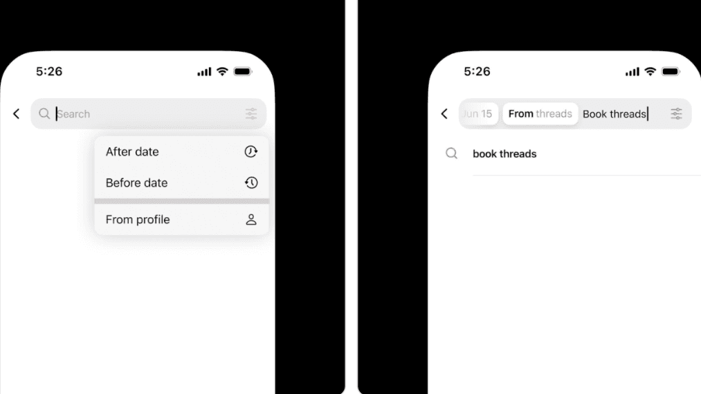 filter pencarian threads