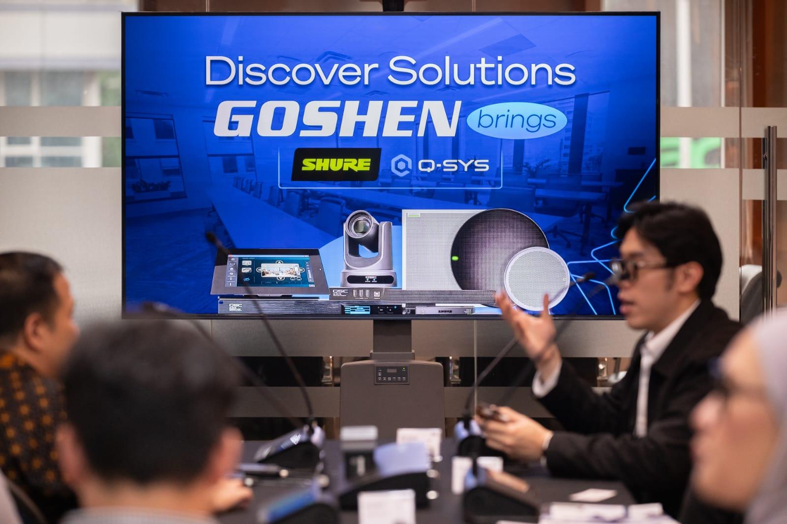 Goshen Swara Indonesia Resmikan Experience Center, Tampilkan Demo Terintegrasi Q-SYS dan Shure
