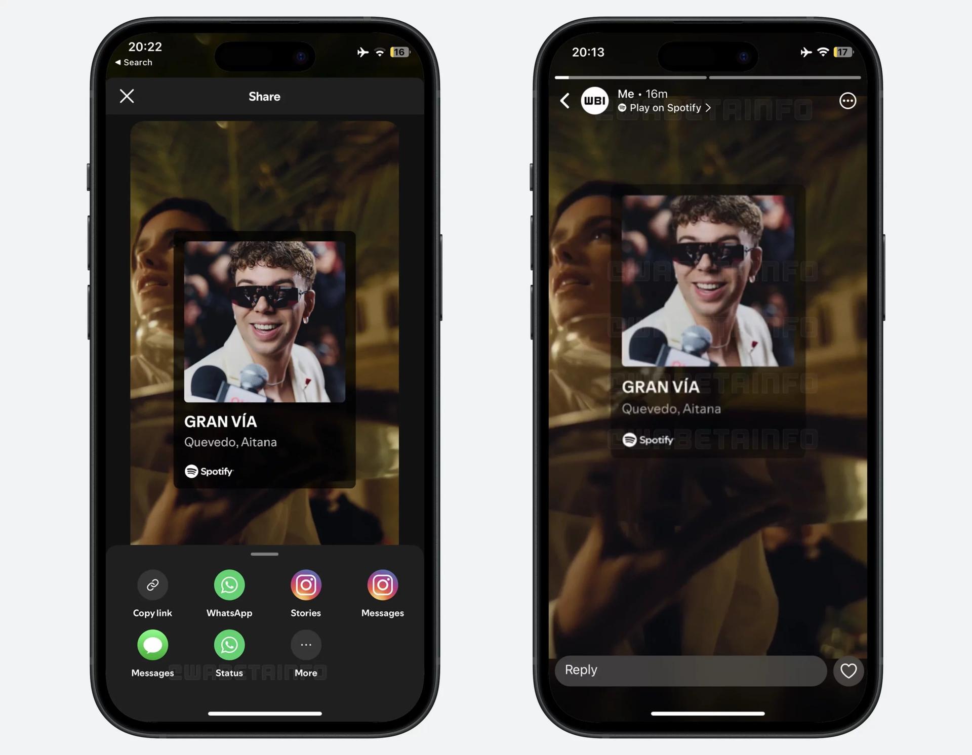 status whatsapp spotify