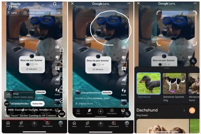 pencarian visual youtube shorts