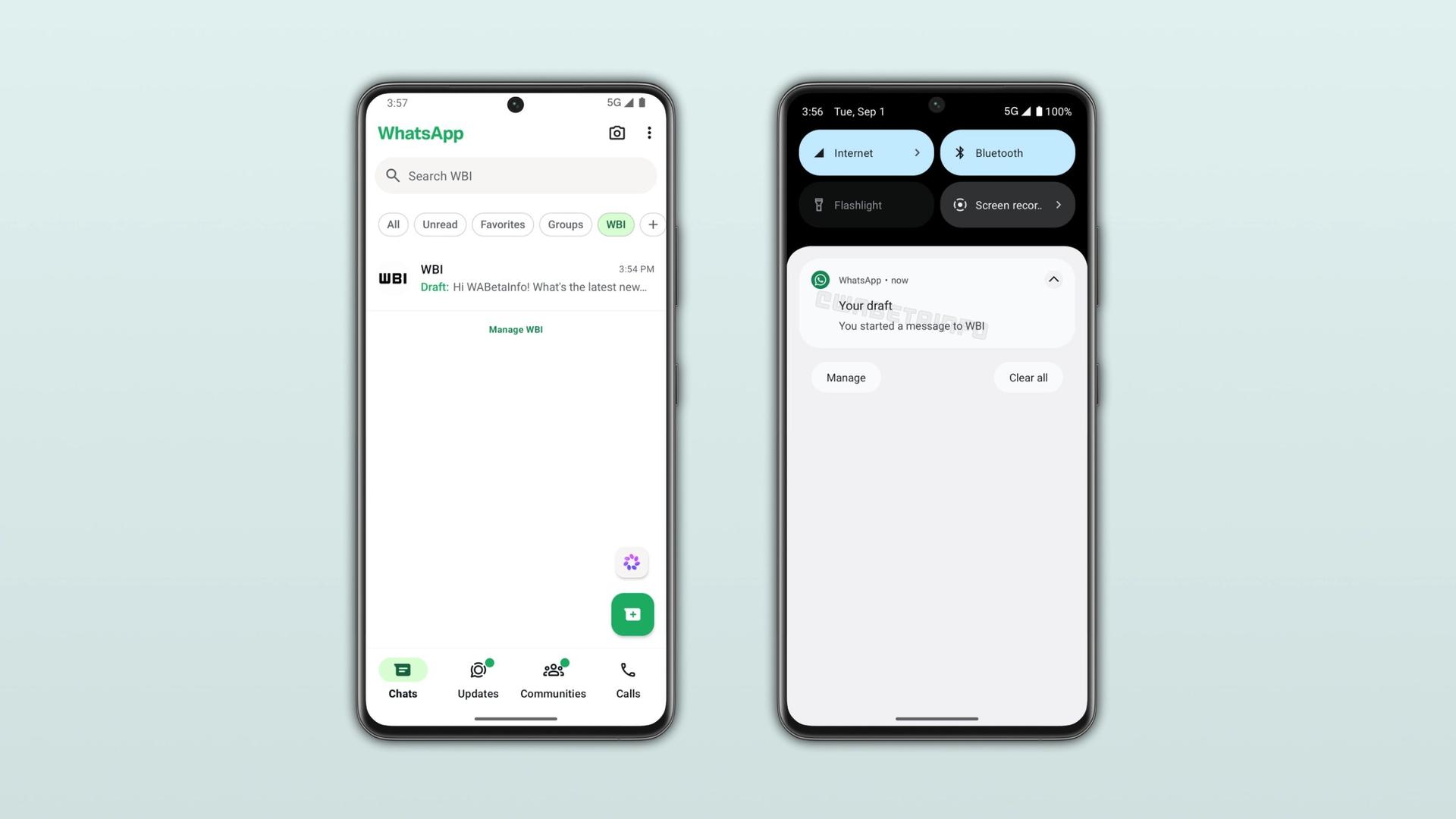 notifikasi draft WhatsApp