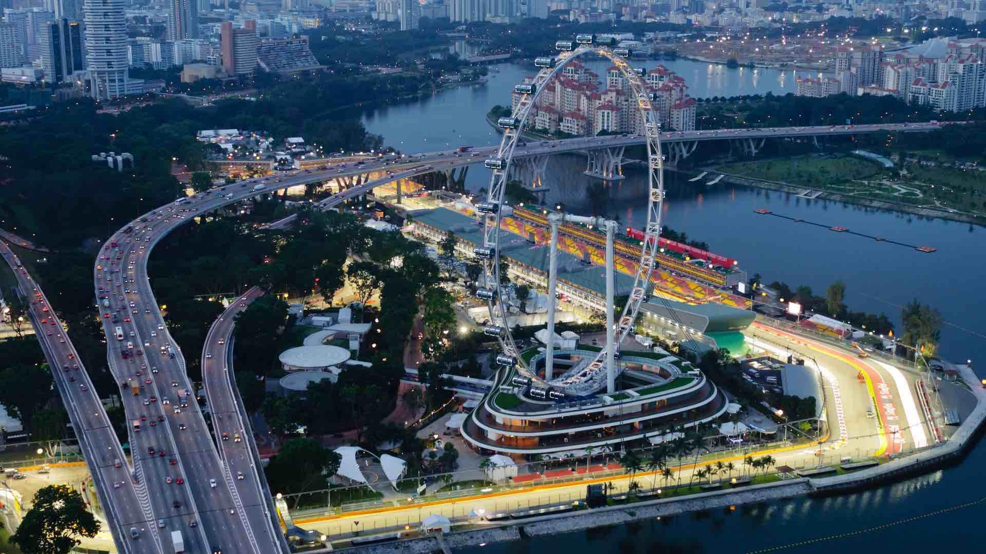 Ilustrasi sirkuit Marina Bay Street Circuit Singapura tuan rumah ajang Formula 1
