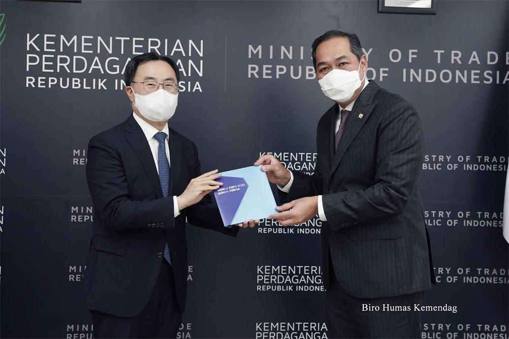 Pertemuan antara Menteri Perdagangan RI Muhammad Lutfi dan MoTIE Korea Selatan Moon Sung-wook