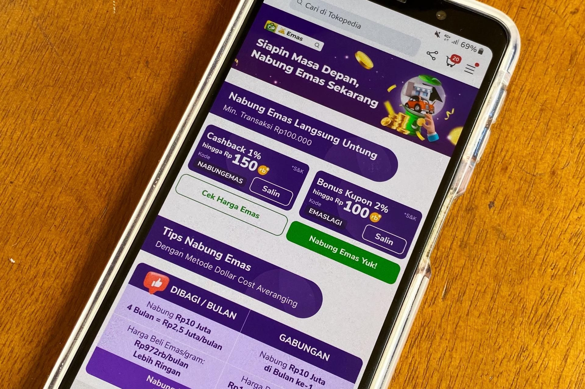 investasi emas tokopedia