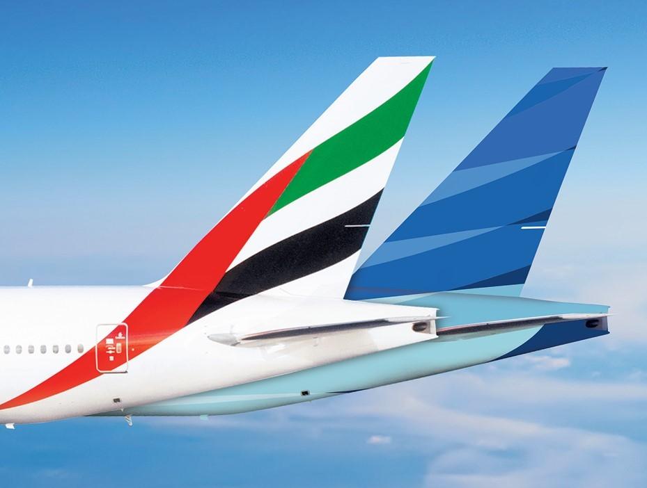 Ilustrasi kerja sama codeshare Emirates dan Garuda Indonesia