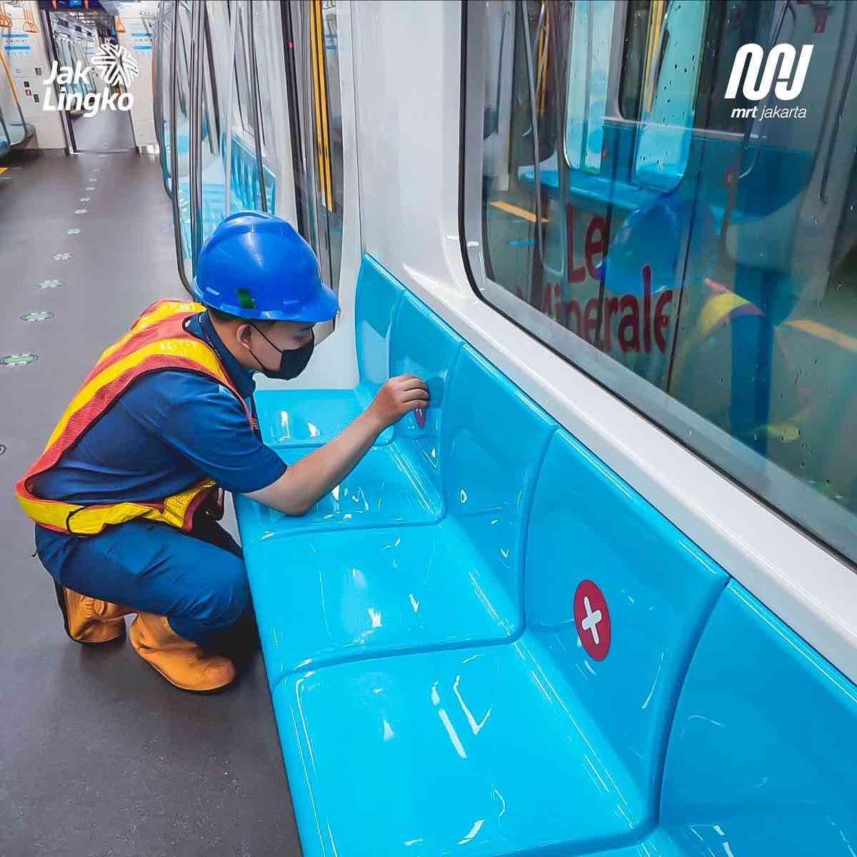 Ilustrasi penyesuaian kapasitas penumpang 100 persen MRT Jakarta