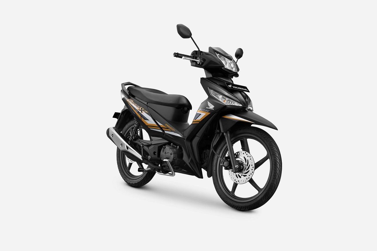 warna baru Honda Supra X 125 Golden Matte Black