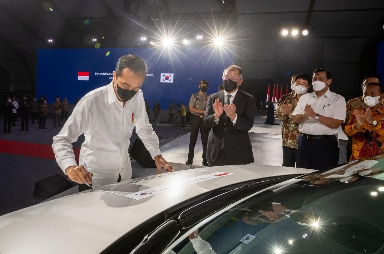 Presiden Jokowi ke Pabrik Hyundai Cikarang Ioniq 5